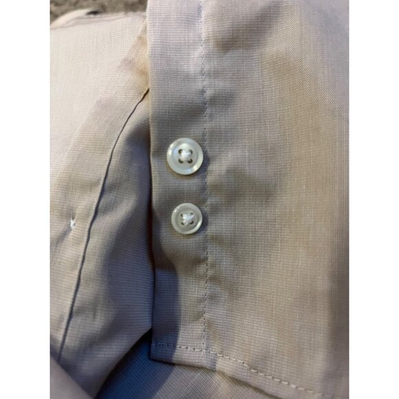 Van Heusen Womens XL Beige Button-Up Blouse Cotton & Polyester - Picture 13 of 14